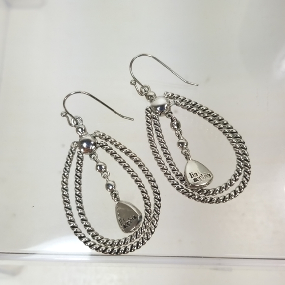 Lia Sophia Sliver Multicolor Gemstone Teardrop Dangle Earrings - Picture 5 of 6